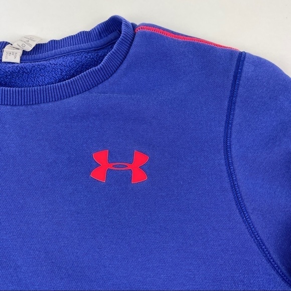 Under Armour Sweatshirt Womens Large Blue Semi Fitted All Seasons Gear - Picture 5 of 10